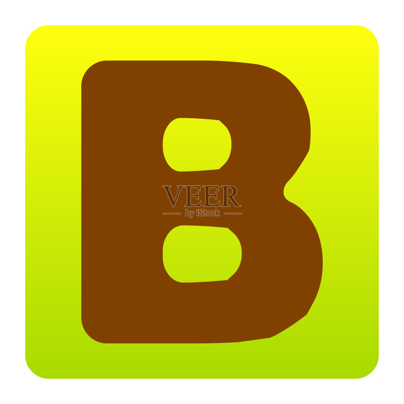 字母B符号设计模板元素图标素材