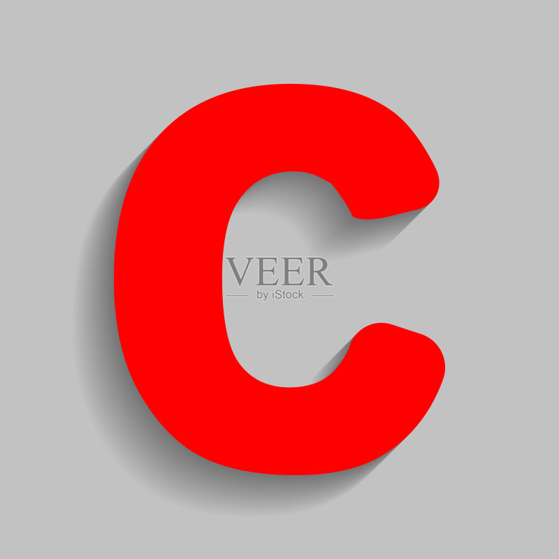 红色字母C标志设计模板元素图标素材