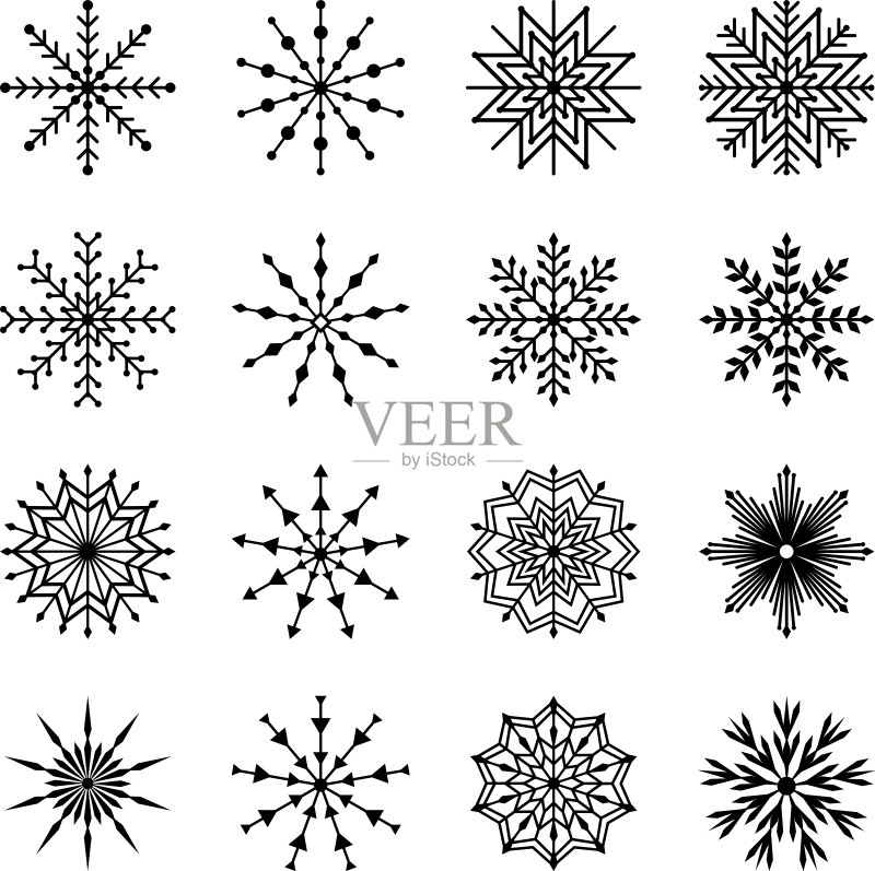 的雪花图标素材