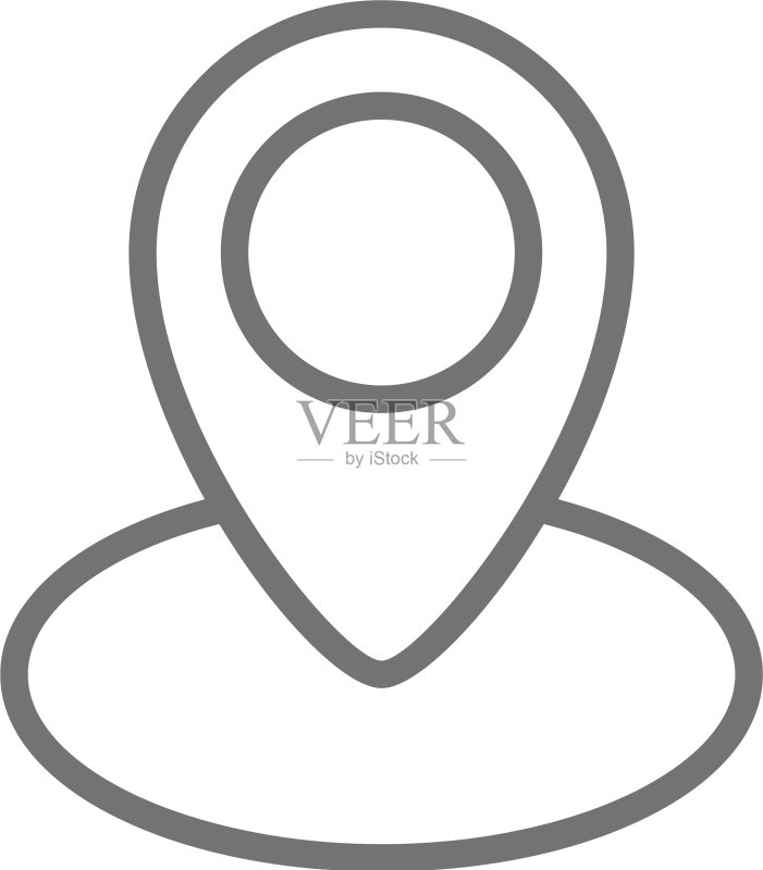 圆形街景地图定位图钉图标素材