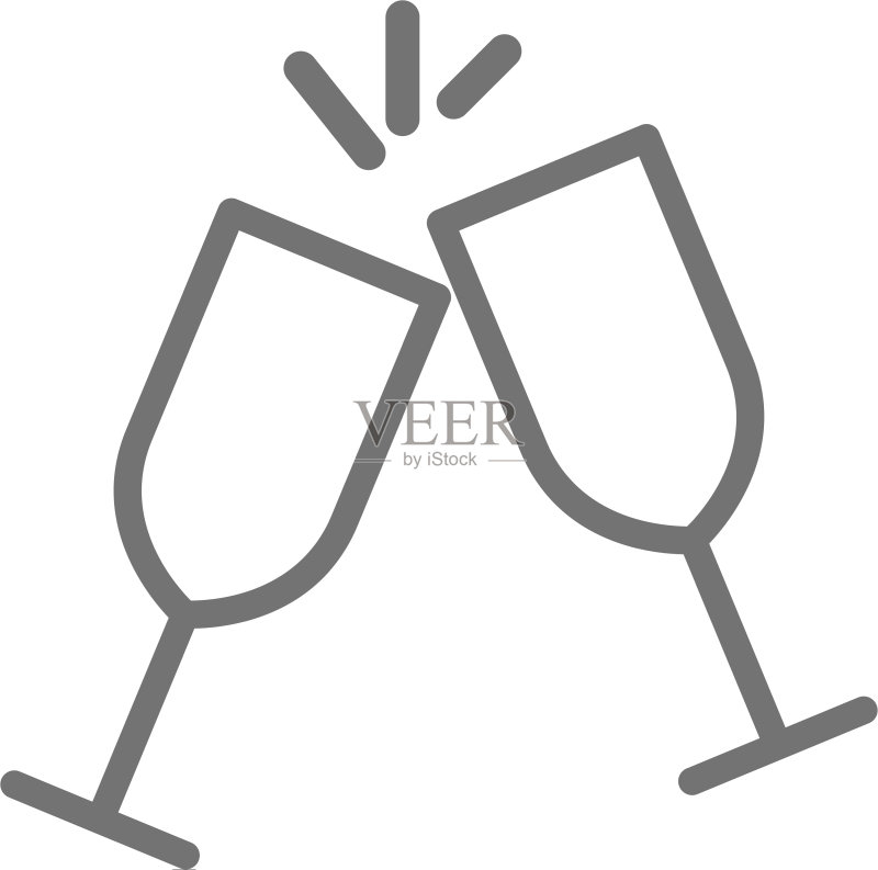 碰杯线条图标图标素材