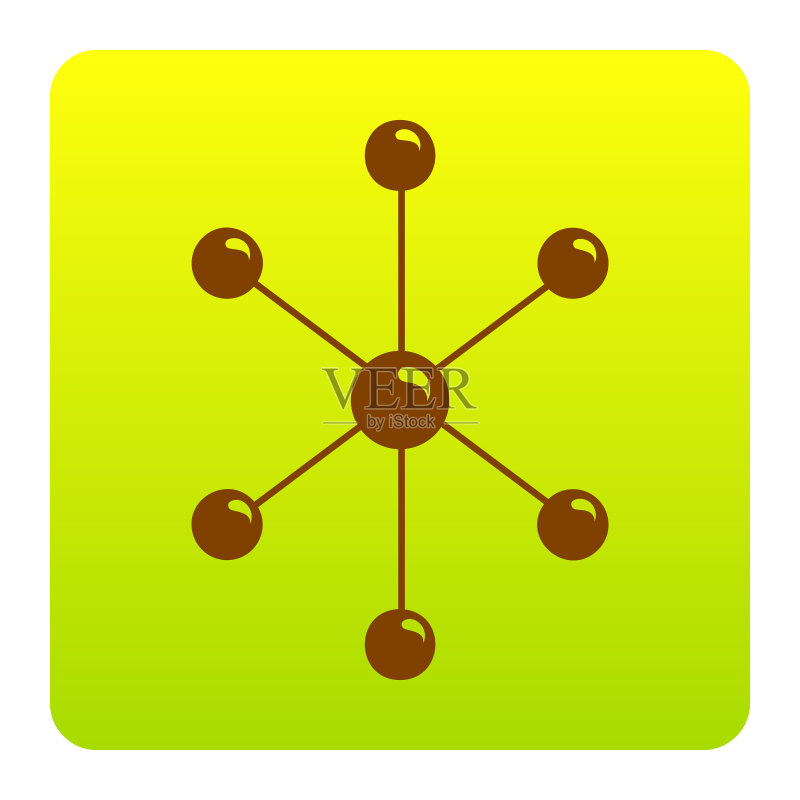 分子符号棕色图标图标素材