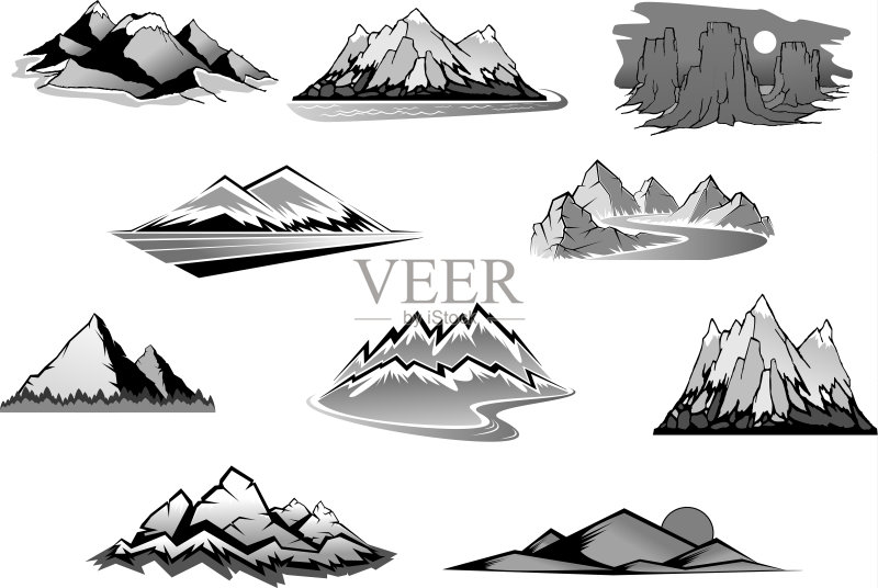 山景独立图标集图标素材