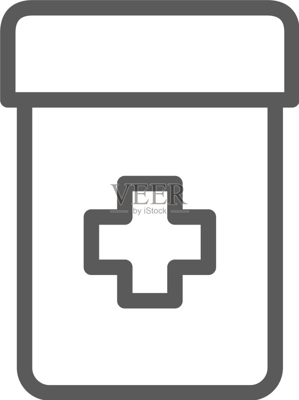 药瓶线条图标图标素材