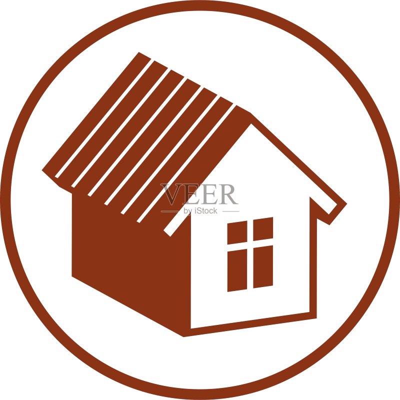 房屋标志房产中介机构徽章图标素材