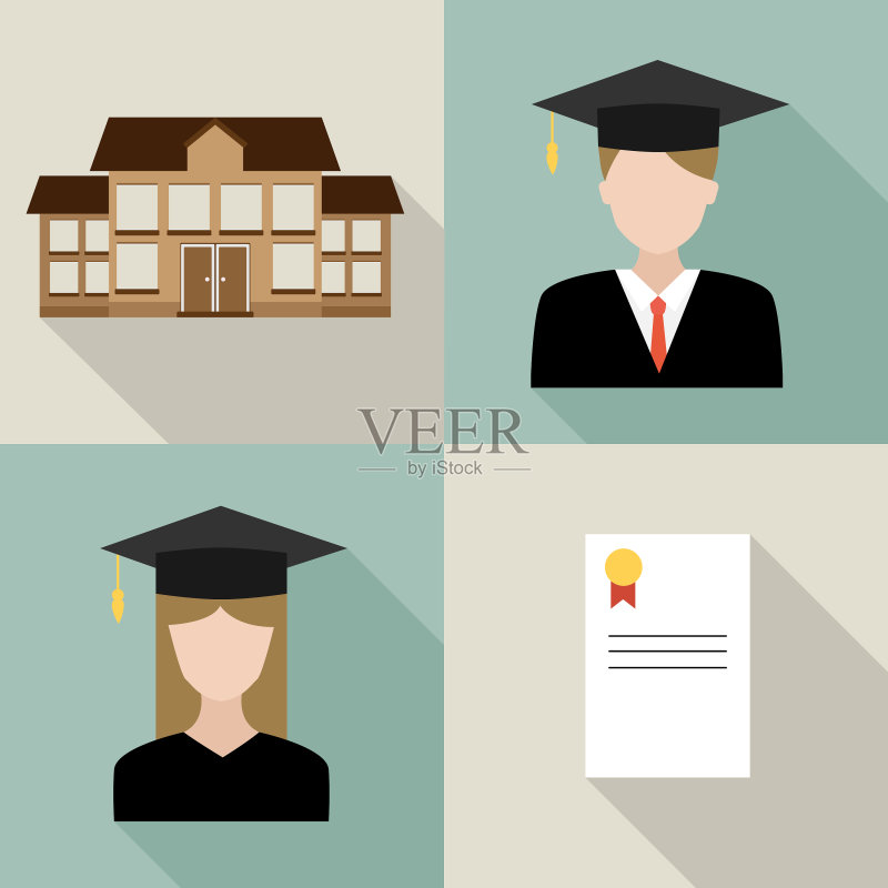 大学生毕业图标素材