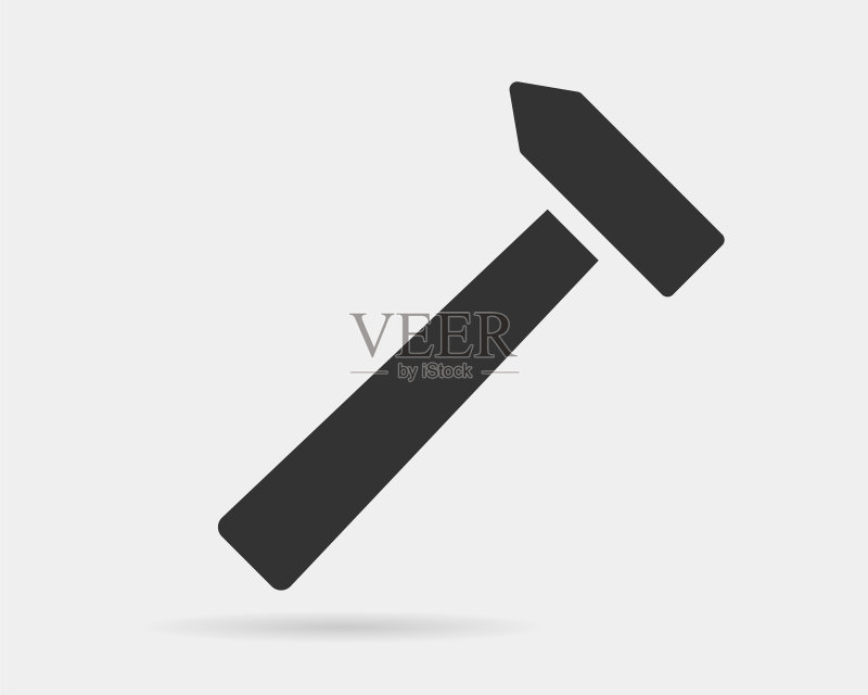 锤子黑白轮廓工具图标图标素材
