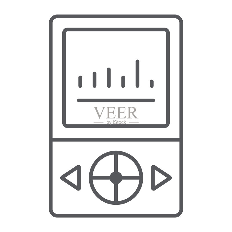 MP3播放器细线图标(音乐和声音)图标素材