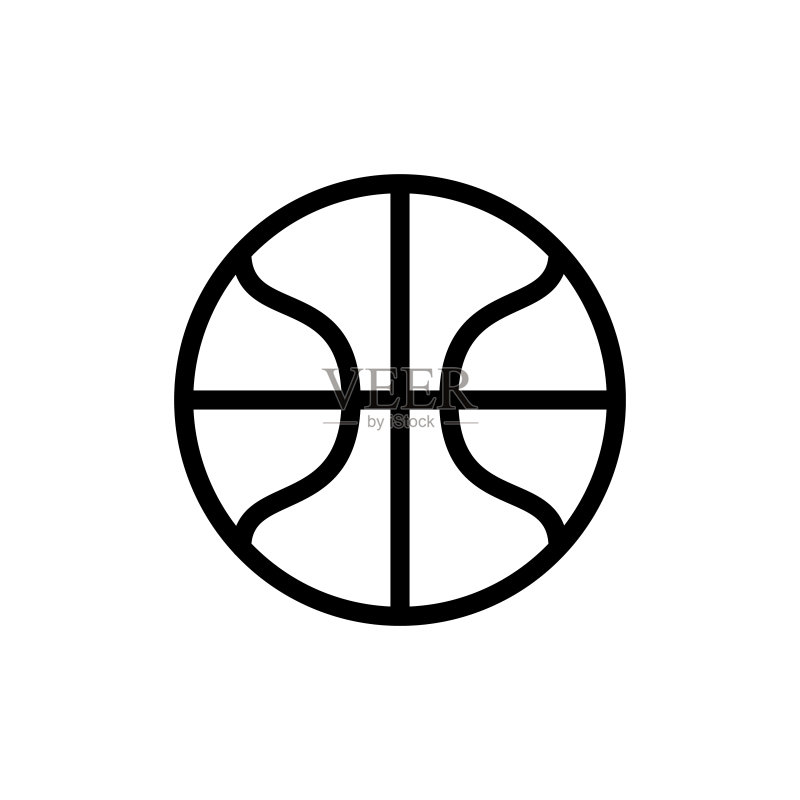 篮球图标矢量模板图标素材