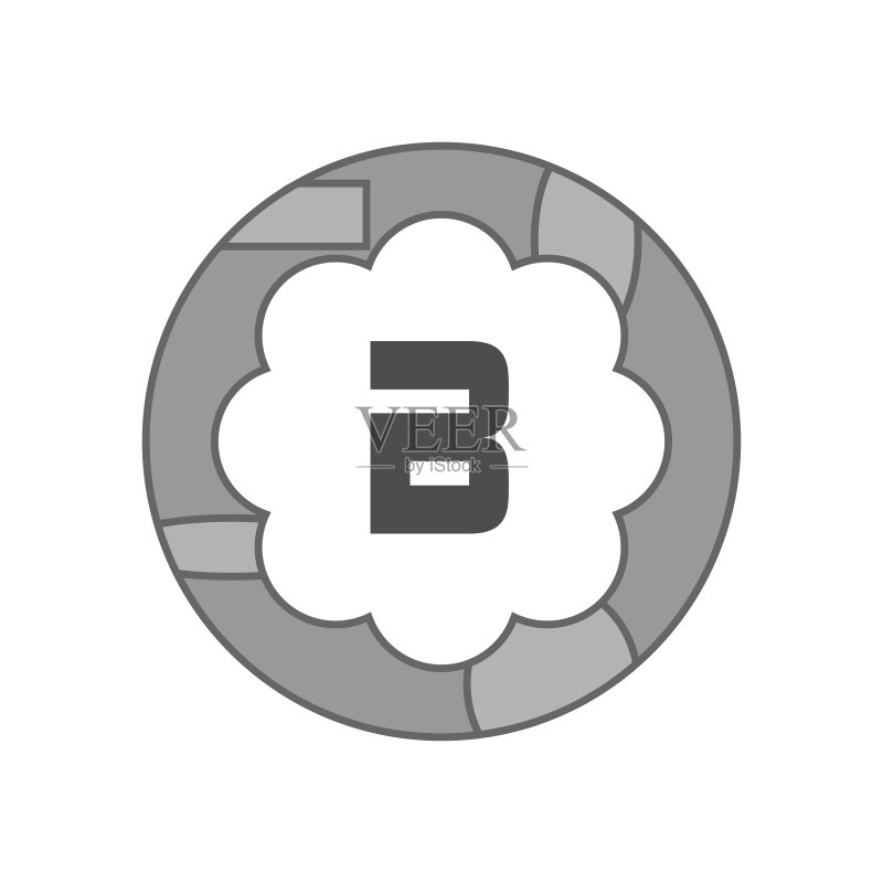 字母B标志模板设计图标素材