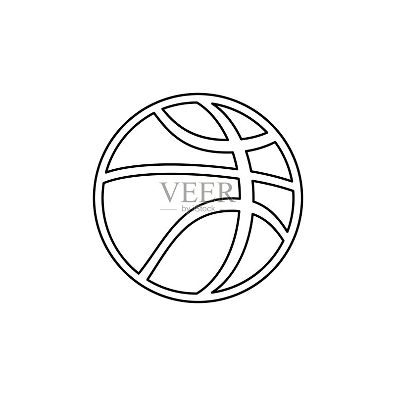 篮球图标矢量模板图标素材