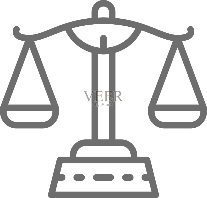 正义天秤座线性图标图标素材