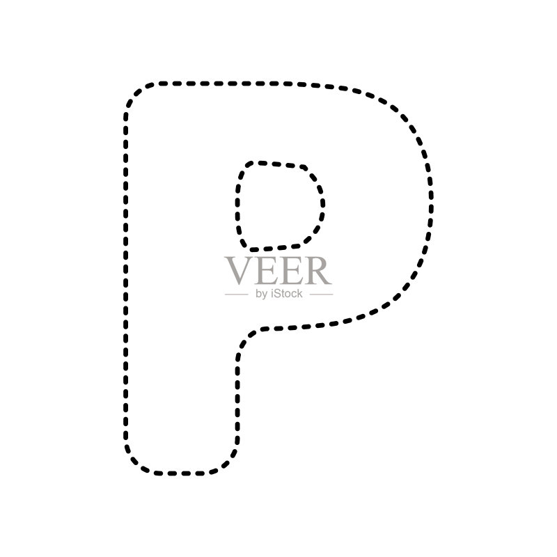 字母P符号设计模板元素图标素材