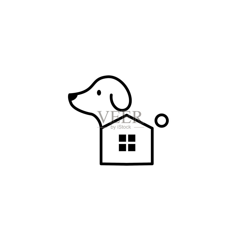宠物狗屋logo图标图标素材