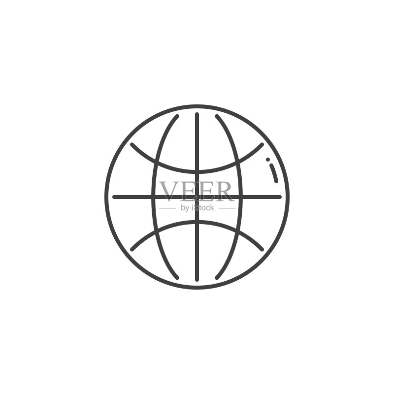 地球相关线性图标图标素材