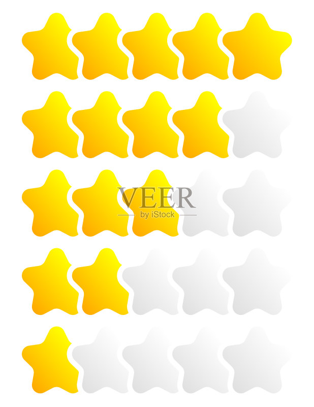 质量评级奖励星星图标素材