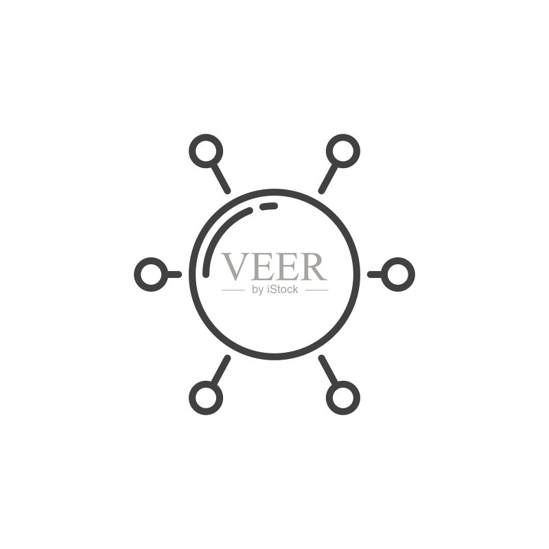 分子概念图标或轮廓图标素材