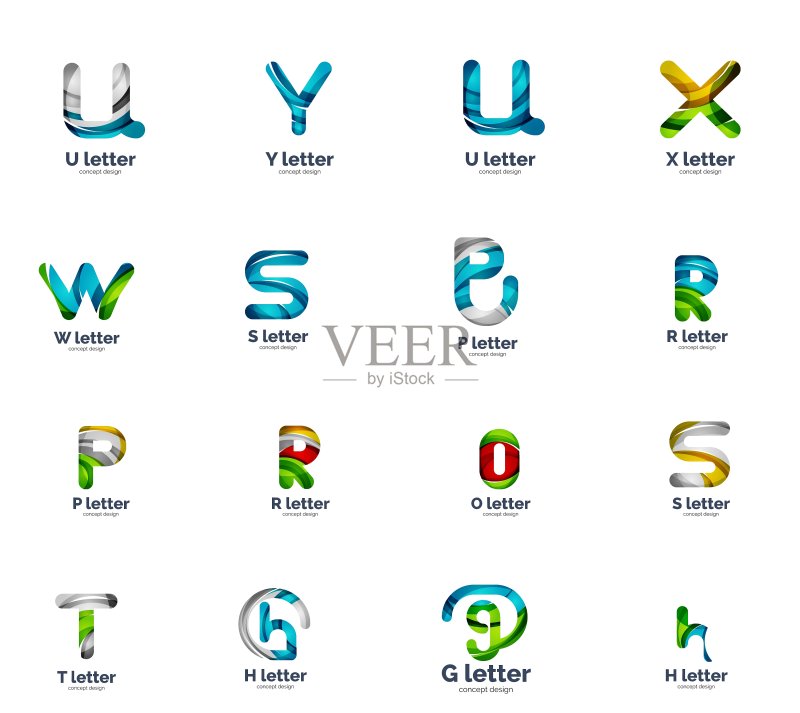 抽象Web字母Logo合集图标素材