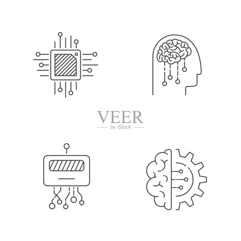 AI图标集人工智能图标图标素材