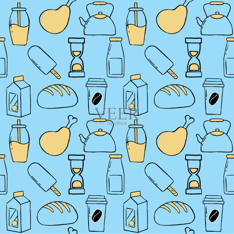 食品项目涂鸦图标集图标素材