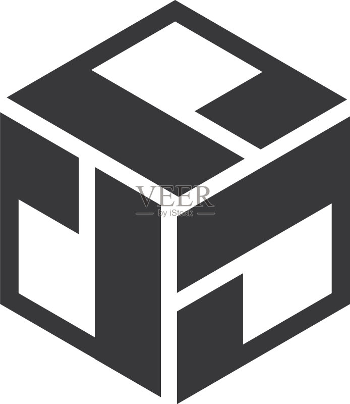 带有抽象标志模板的几何图案图标素材
