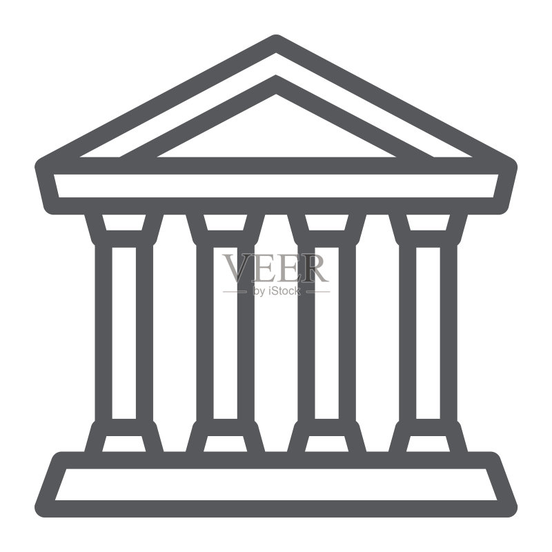 银行建筑图标图标素材