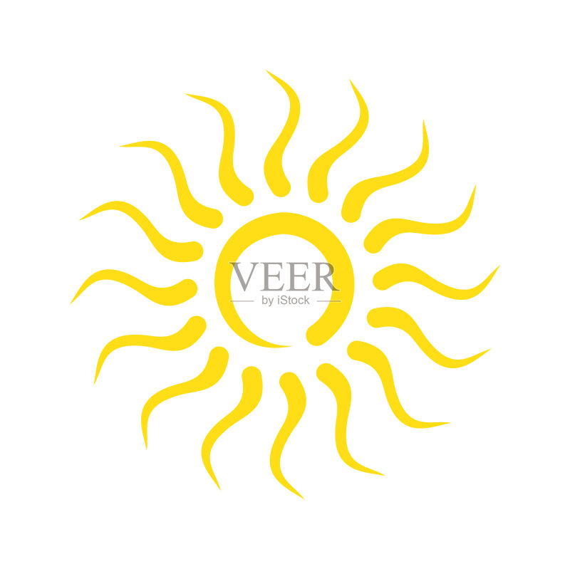 太阳图标在平面和网页设计的背景图标素材