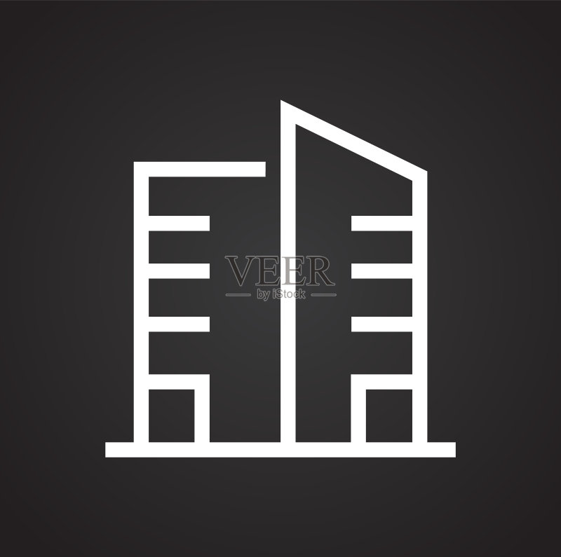 图形背景上的建筑线条图标图标素材
