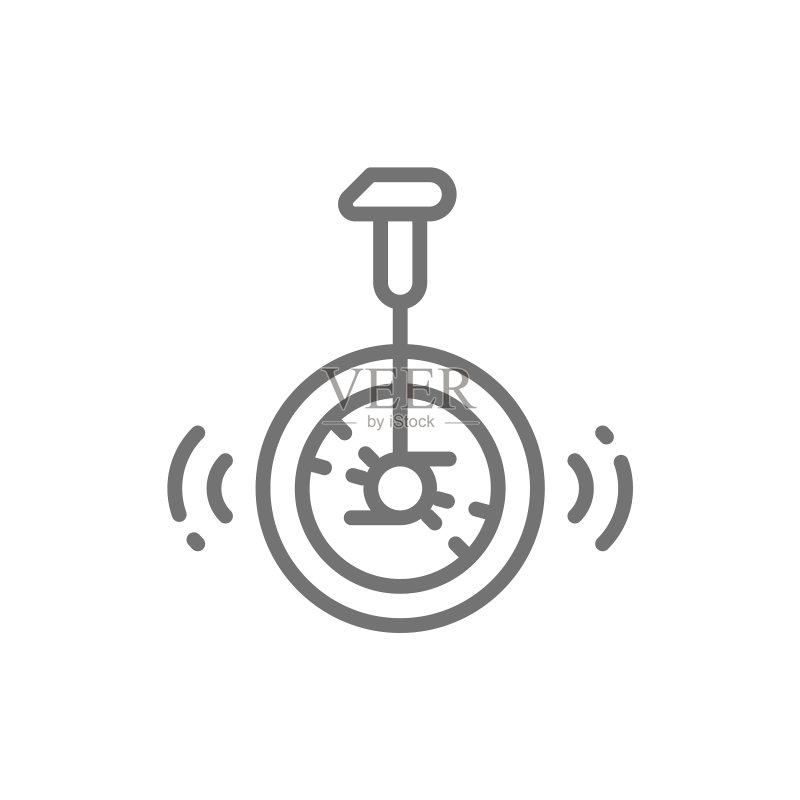 独轮车马戏团线条图标图标素材