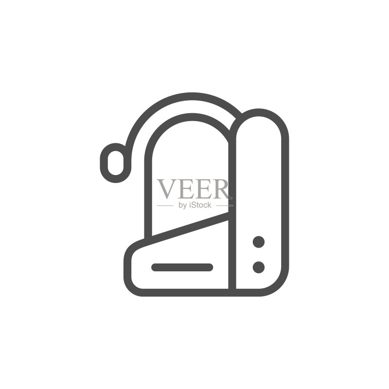潜水设备线条轮廓图标图标素材