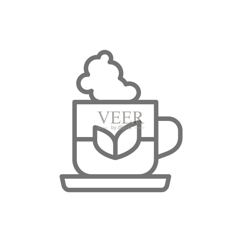 印度奶茶杯线条图标图标素材