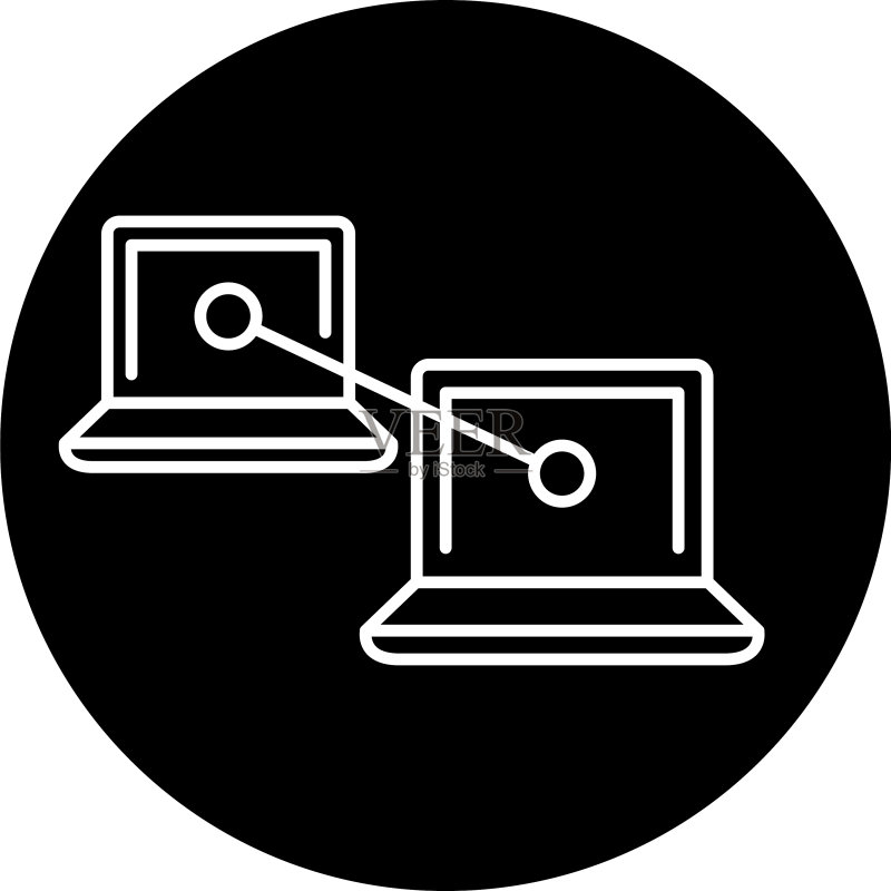 P2P通信黑色图标图标素材