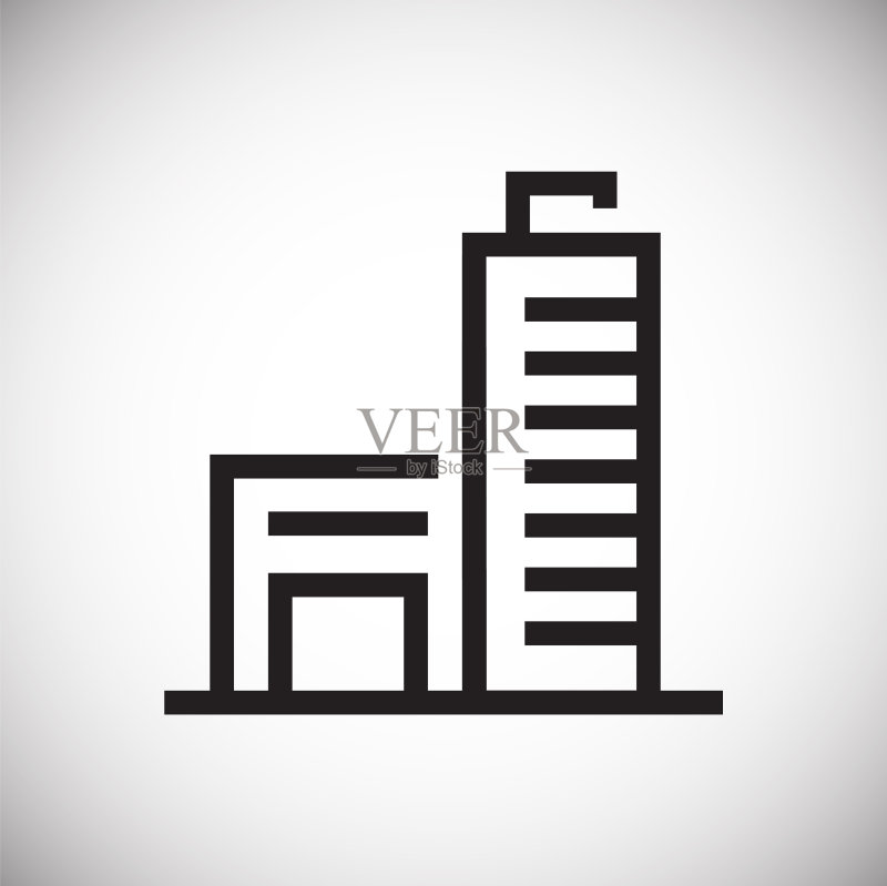 图形背景上的建筑线条图标图标素材
