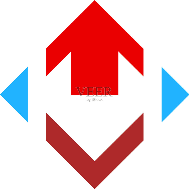 箭头向上标志商务logo图标素材
