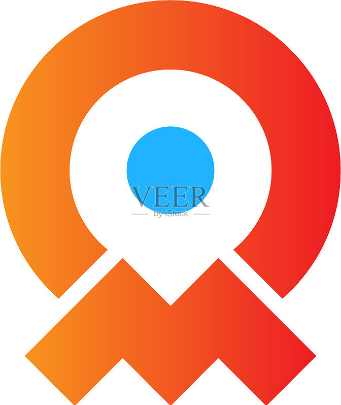 抽象圆形目标公司Logo图标素材