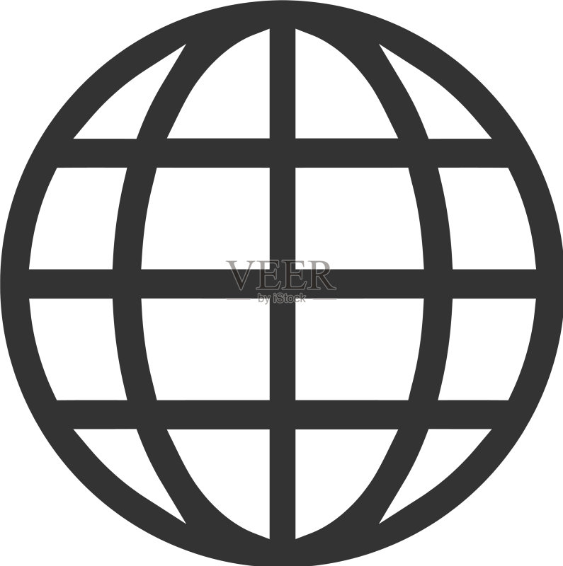 地球图标(扁平风格)图标素材