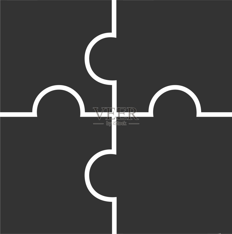 拼图图标(扁平风格)图标素材