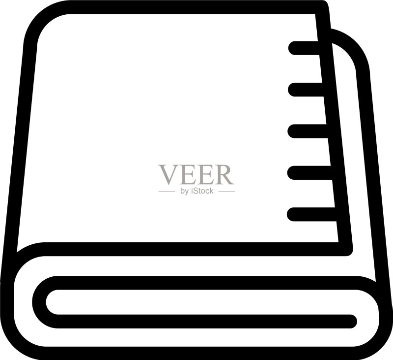干净的毛巾图标轮廓样式图标素材