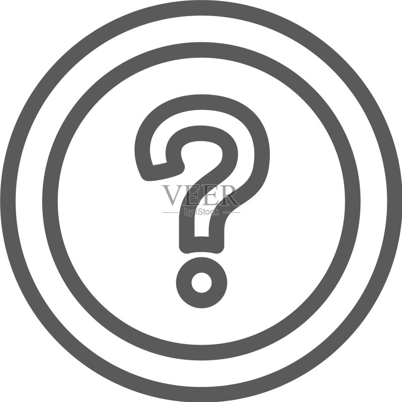 常见问题解答线性图标图标素材