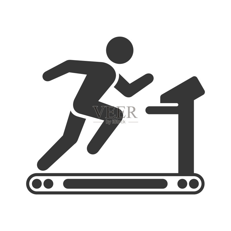 在跑步机上跑步的人图标图标素材