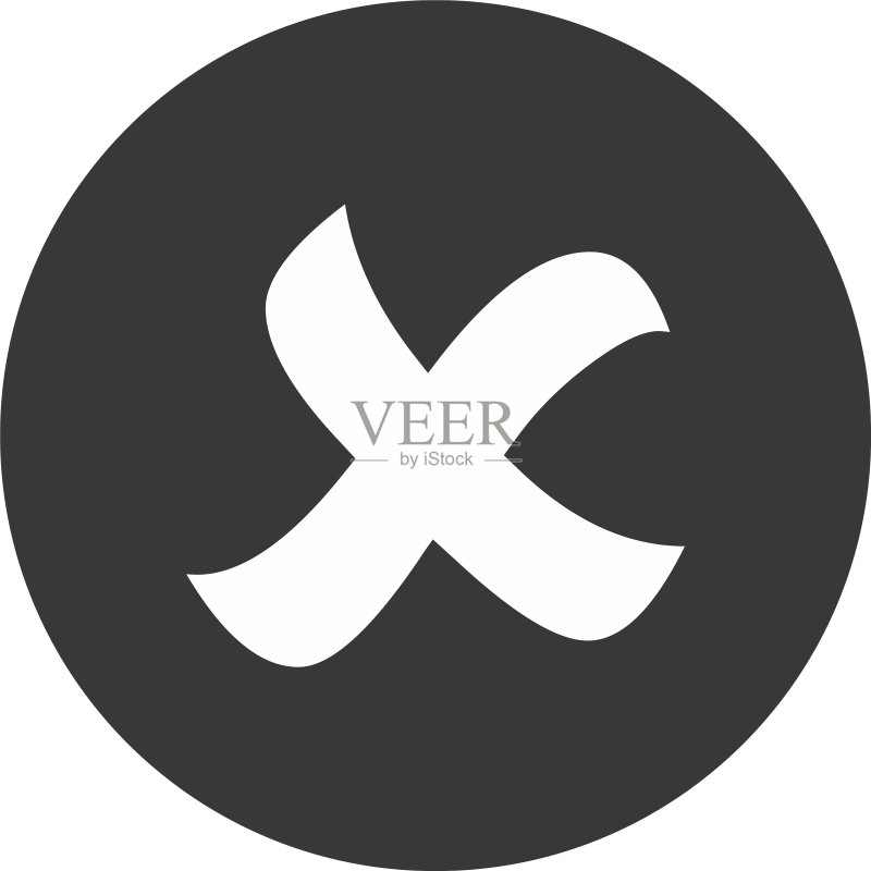 取消图标logo交叉按钮库存隔离图标素材