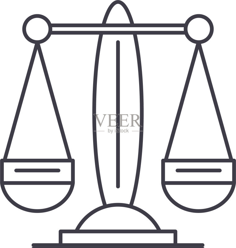 天秤座星座线性图标概念图标素材