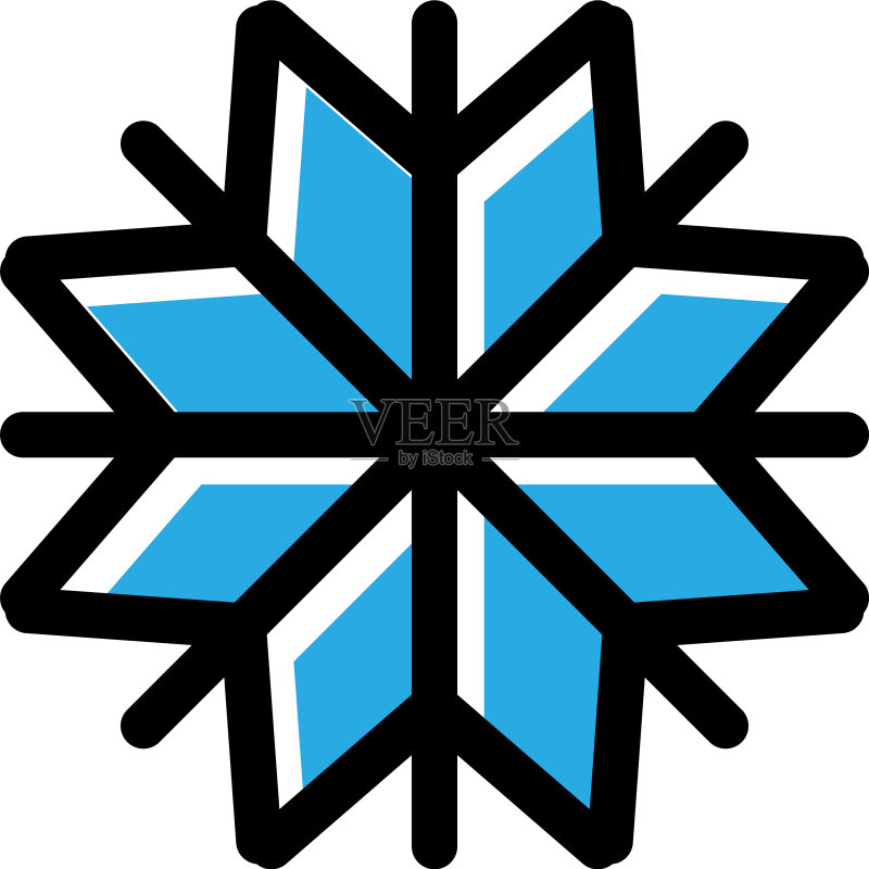 雪花图标图形设计模板图标素材