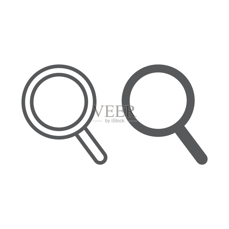 缩放线性字形图标工具设计图标素材