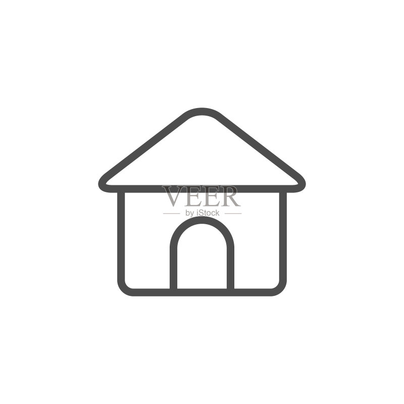 房屋线条图标图标素材