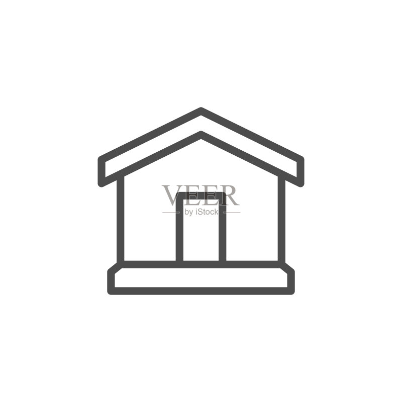 房屋线条图标图标素材