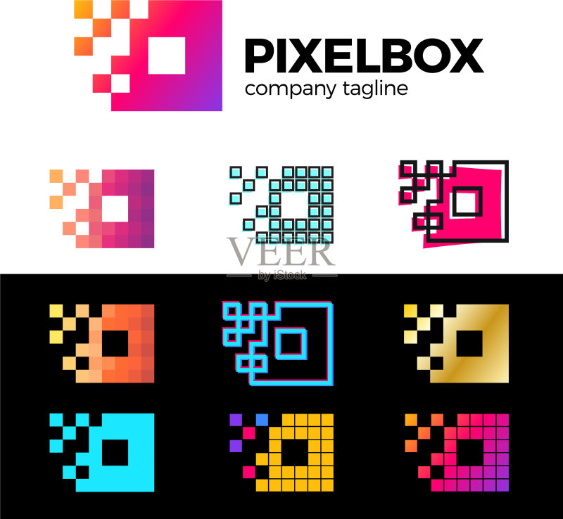 彩色字母O企业商务logo图标素材