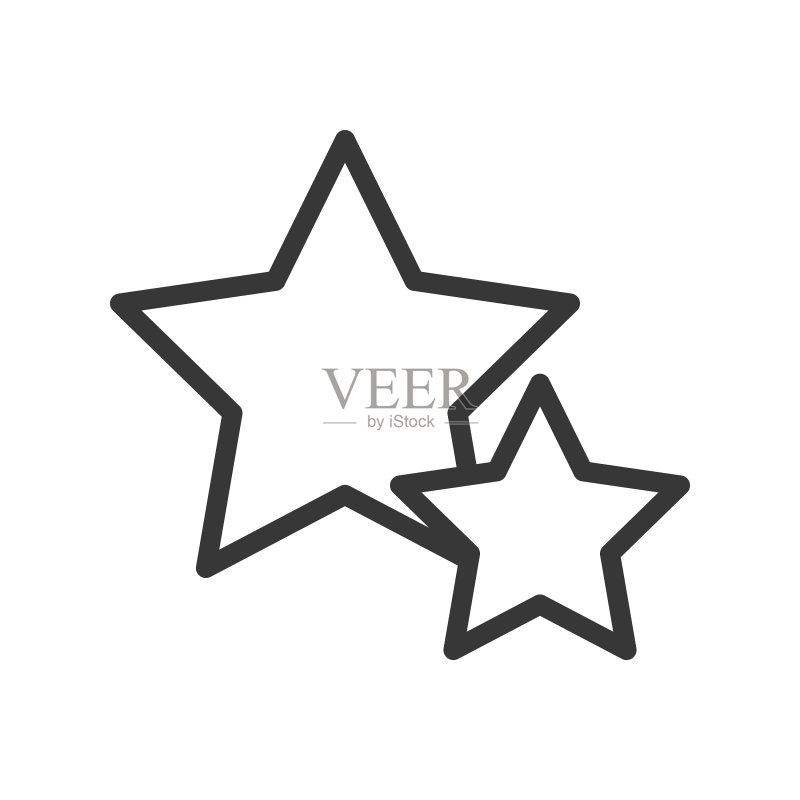 星星圣诞节相关线条样式图标图标素材