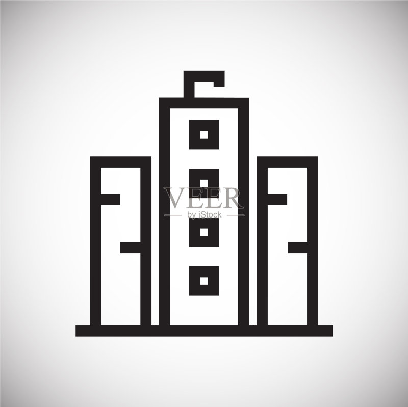 图形背景上的建筑线条图标图标素材