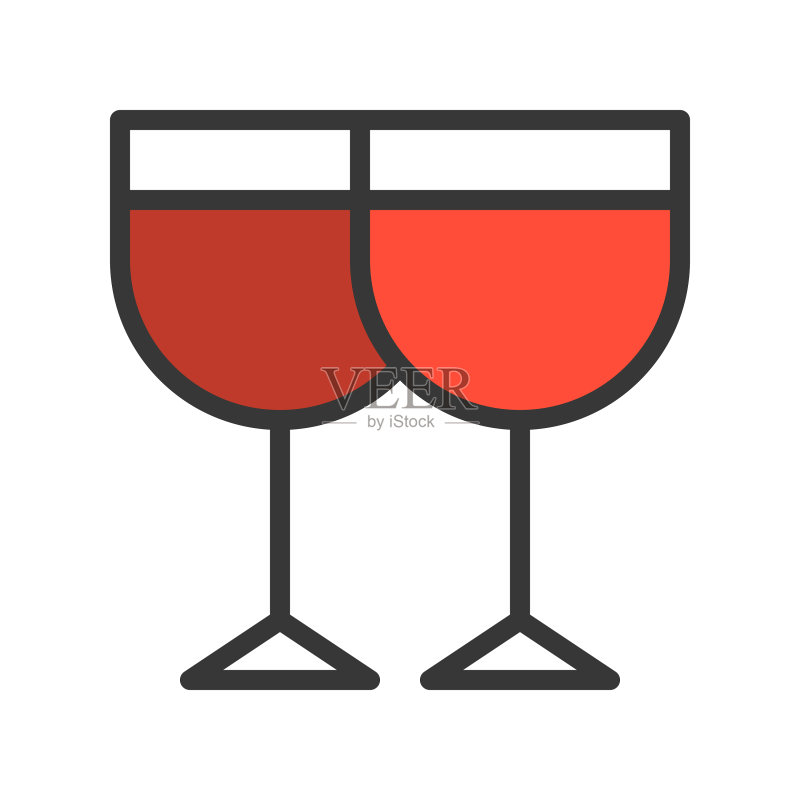 圣诞主题葡萄酒杯设计图标图标素材